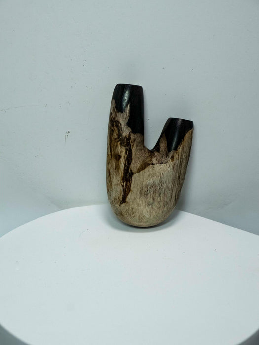 Handcrafted Kuripe Petrified Wood Pipe