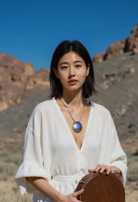 925 Silver Pendant "Shamanic Mirror"