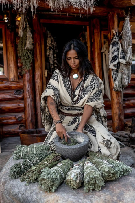 925 Silver Pendant "Shamanic Mirror"