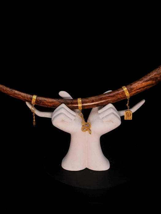 Tepi Mango Root Hapé Applicator with 22k Gold Bronze