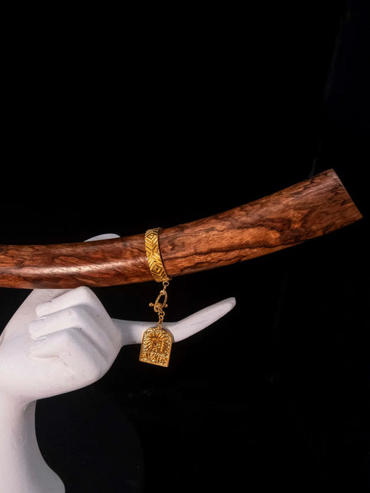 Tepi Mango Root Hapé Applicator with 22k Gold Bronze