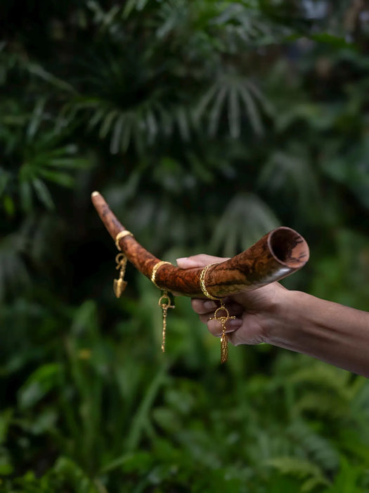 Tepi Mango Root Hapé Applicator with 22k Gold Bronze