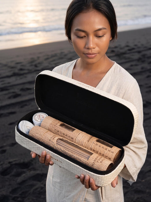 Bali Incense Gift Set with Stone Holder | 4 Shamanic Scents | Spiritual Ceremony Kit | Boho Home & Meditation