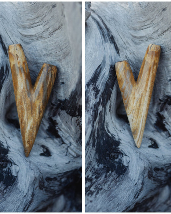 Petrified Wood Kuripe Pipe for Hape Snuff - Kuripe Petrified Wood - Hape Applicator - Shamanic Tools - Kuripe Necklace - Herbal Medicine