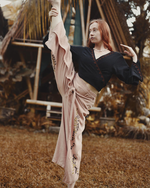 Thailand boho, hippie, dance trousers made of cotton with magical pattern