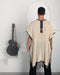 Long Cotton Boho Poncho Kimono Cardigan : Unisex Shaman Clothing - Handmade Ritual Robe Boheme Chic - Beach Coverup