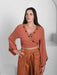 Boho Top - Yoga Wear - Crop Top And Skirt Set - Wrap Skirt Cotton - Shaman Clothing - Bohemian Clothing