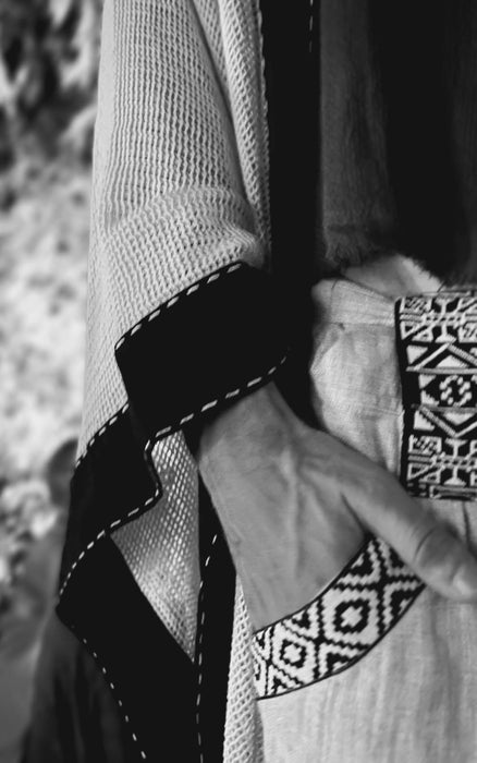 Boho kimono robe • Tribal clothing • Organic poncho • Bohemian clothing • Handmade kaftan • Boho unisex robe • Cotton mesh cardigan