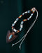 Festival Necklace | Boho Hippie Ethnic Jewelry | Adjustable Ceremony Accessory | Handmade Shamanic Jewelry Buffalo- Leather Shaman Amulet