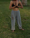 Hand-Painted Cotton Training Pants – Unisex Yoga & Travel Pants with Pockets – Artistic Taichi Loungewear