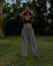 Hand-Painted Cotton Training Pants – Unisex Yoga & Travel Pants with Pockets – Artistic Taichi Loungewear