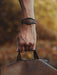 Buffalo leather bracelet with a sculptural triple-infinity design, ideal for rituals, grounding, or daily wear.