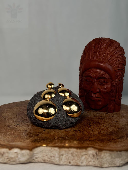 Bronze Shaman Mirror Earrings – Triple Layered Protection Amulet – Boho Ethnic Jewelry – 2–4cm Bronze Dangle Earrings