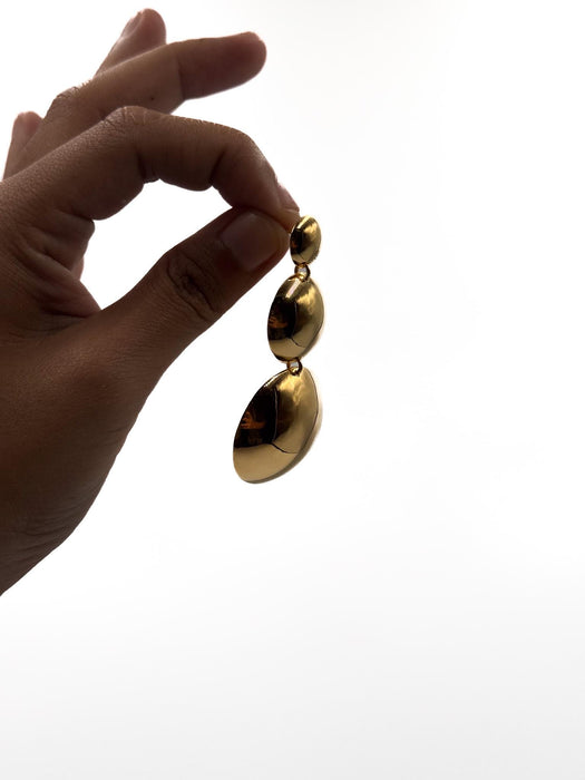 Bronze Shaman Mirror Earrings – Triple Layered Protection Amulet – Boho Ethnic Jewelry – 2–4cm Bronze Dangle Earrings