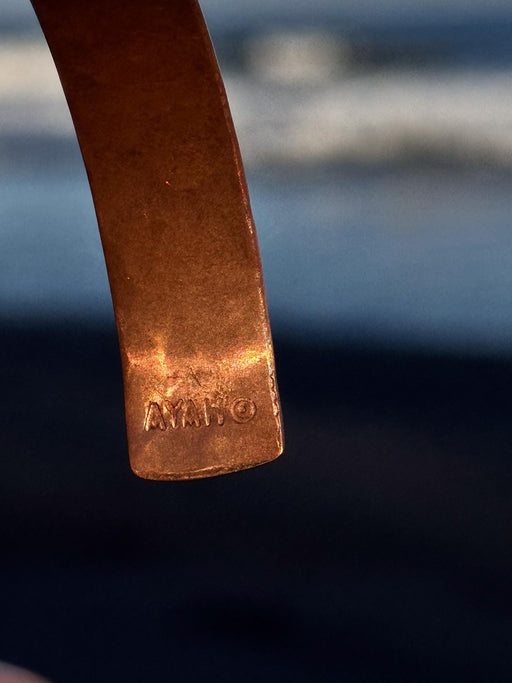 Hand‑Hammered Copper Healing Bracelet – Therapeutic Copper Cuff for Boho & Ethnic Style – Natural Copper Infusion