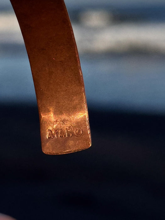 Hand‑Hammered Copper Healing Bracelet – Therapeutic Copper Cuff for Boho & Ethnic Style – Natural Copper Infusion