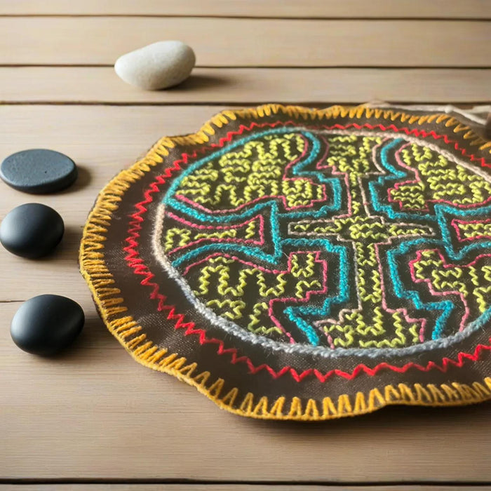 Hand-Embroidered Shipibo Altar Mat