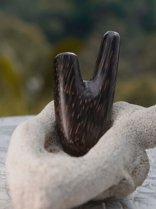 Handcrafted Palm Wood Kuripe Pipe for Hapé