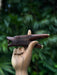 Kuripe "Totem - Bear" Made of Fused Rosewood with Bronze Caps – Shamanic Tool for Rapé Ceremonies 