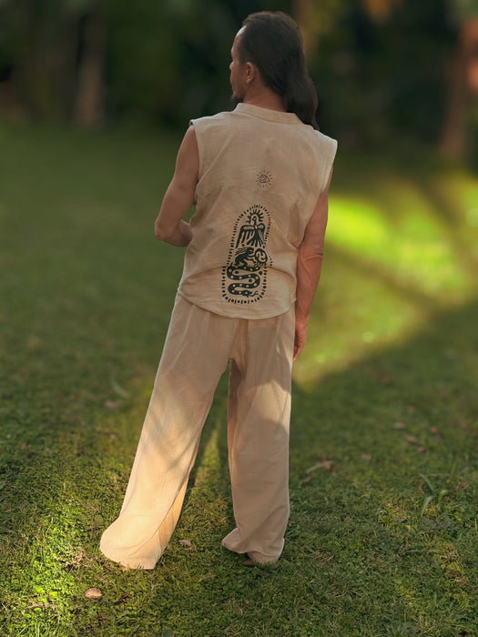 Cotton Shaman Top – Spiritual Boho Shirt, Ethnic Festival Wear