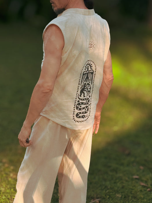 Cotton Shaman Top – Spiritual Boho Shirt, Ethnic Festival Wear