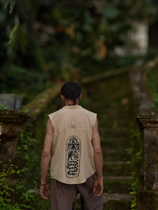 Cotton Shaman Top – Spiritual Boho Shirt, Ethnic Festival Wear