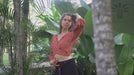 Boho Top - Yoga Wear - Crop Top And Skirt Set - Wrap Skirt Cotton - Shaman Clothing - Bohemian Clothing