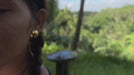 Shaman Mirror Bronze Earrings – 2cm Protective Amulet Studs – Ethnic Boho Jewelry – Tribal Spirit Gift