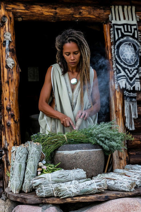 Silver Plated Shamanic Mirror