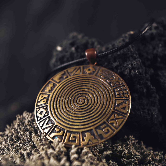 Discover the timeless allure of our "Infinity Spiral" handcrafted amulet, available in captivating copper and bronze variations. Adorned with an antique patina, it symbolizes limitless growth and cosmic energy.