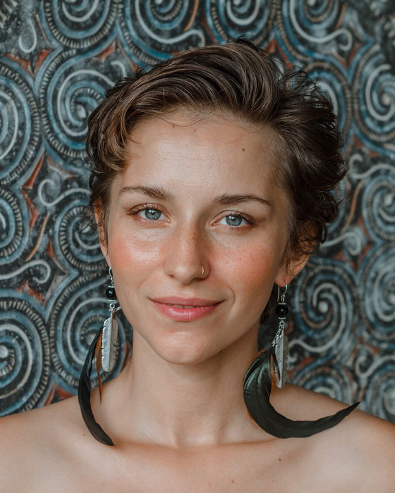 Ethnic Feather Earrings