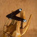 Experience the spiritual essence with this handmade Kuripe, showcasing Balinese design in rosewood with silver and Ye Ming Zhu stone—a shamanic snuff applicator for healing and meditation.