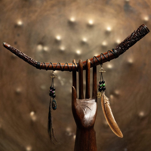 Discover the revered Rosewood Tepi, a Balinese-carved conduit for Rapéh, uniting artistry with ritual. This shamanic tool is not only a vessel for hape snuff but also a piece of handmade heritage, serving as a ceremonial herb pipe